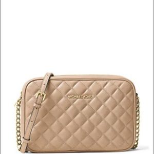 Michael Kors Jet Set crossbody purse in nude